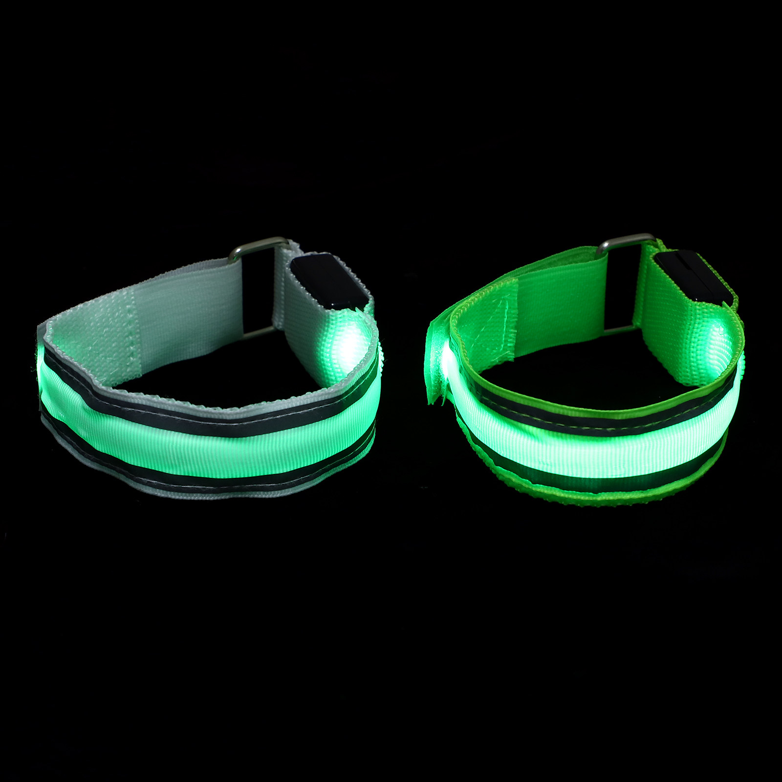 Running Gear In The Dark - 2Pcs LED Luminous Armband Fluorescent Arm