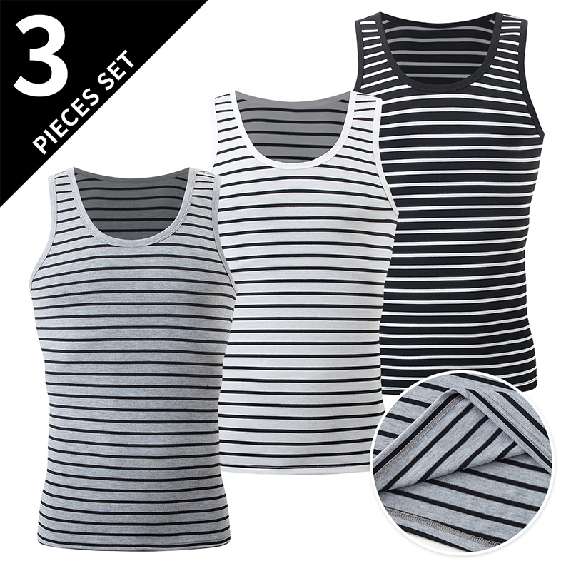 3-piece Men's Vest Youth Strip - Running Gear Youth 评论和价格