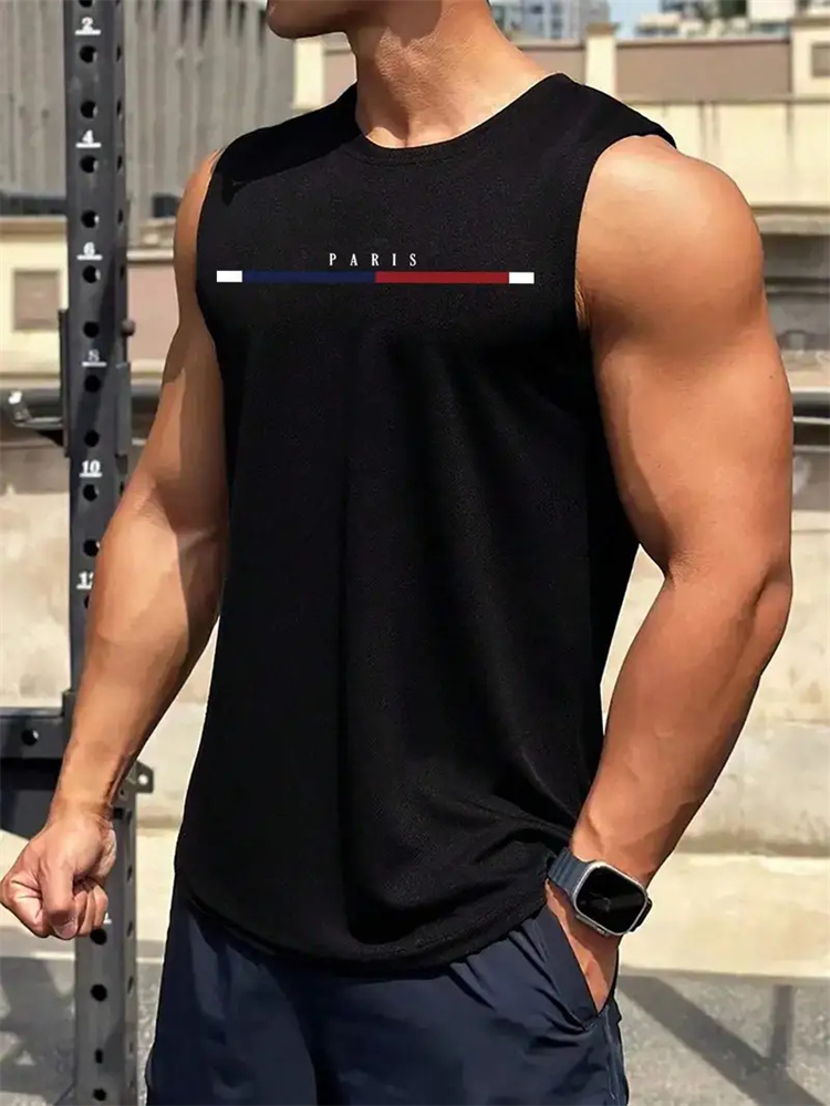 Summer new men's round neck ve - Running Gear Youth 评论和价格