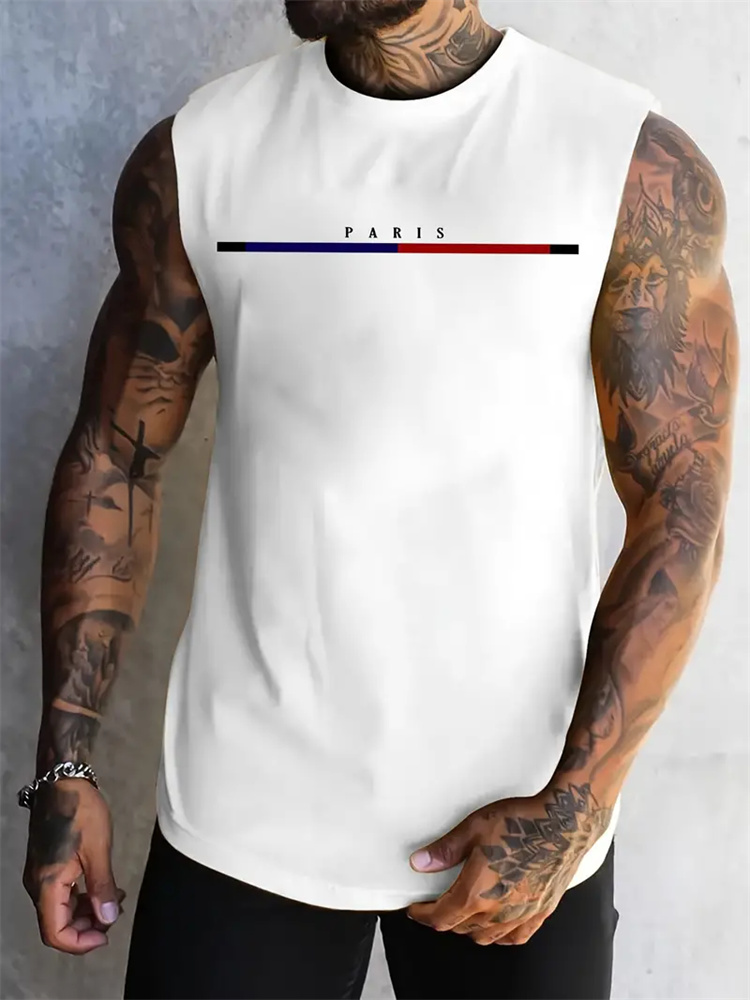 Summer new men's round neck ve - Running Gear Youth 评论和价格