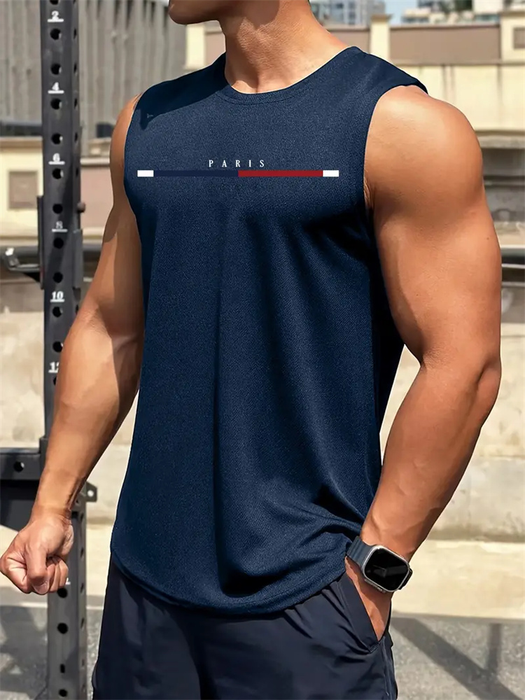 Summer new men's round neck ve - Running Gear Youth 评论和价格