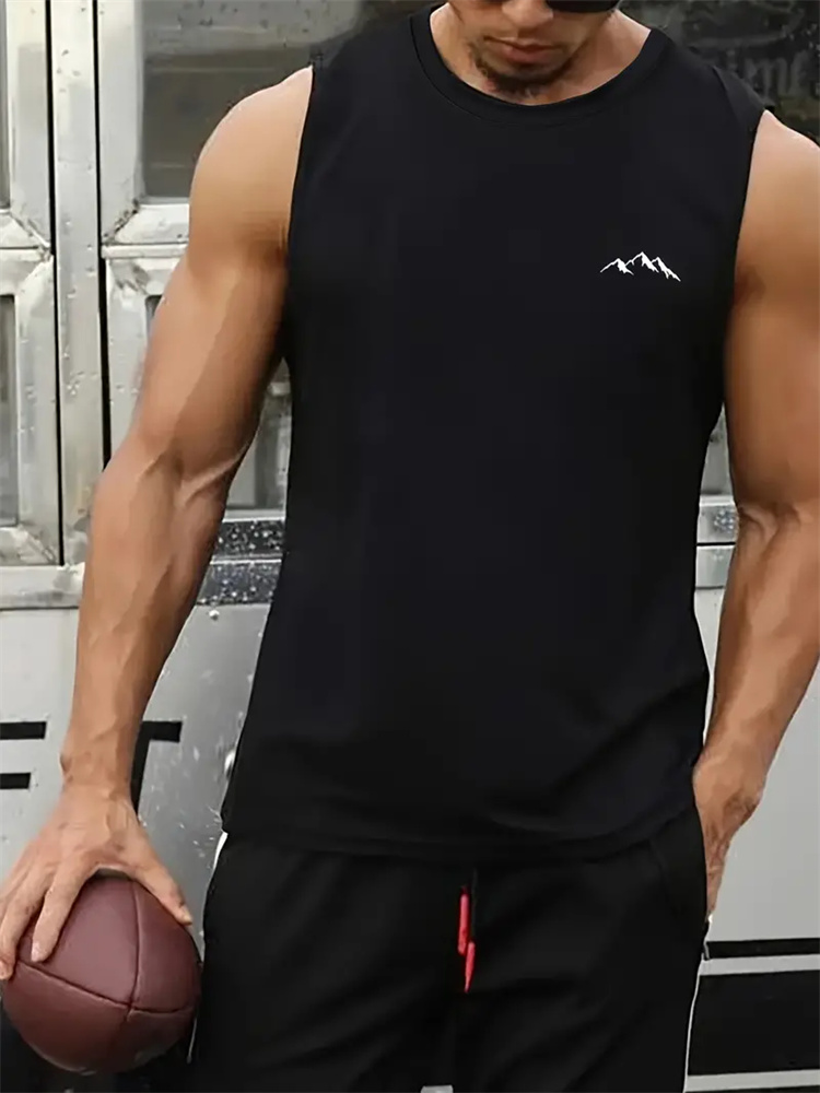 Summer new men's round neck ve - Running Gear Youth 评论和价格