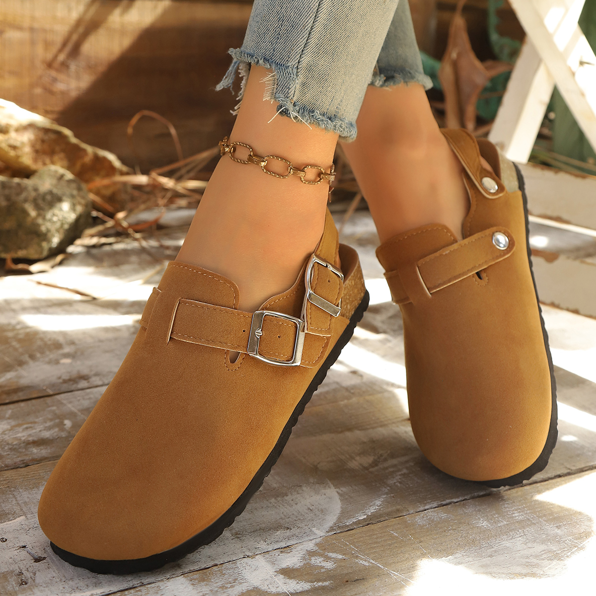 Litfun Suede Women's Clogs wit - Insole Arch Support 评论和价格