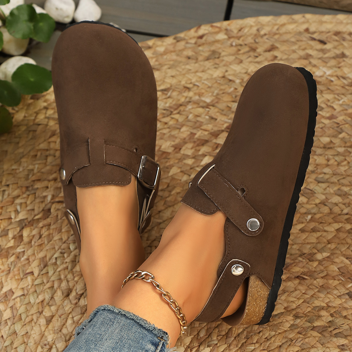 Litfun Suede Women's Clogs wit - Insole Arch Support 评论和价格
