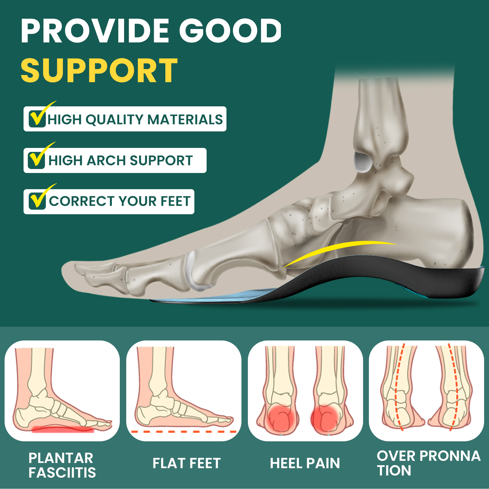 2pcs Female Arch Support Pad O - Insole Arch Support 评论和价格