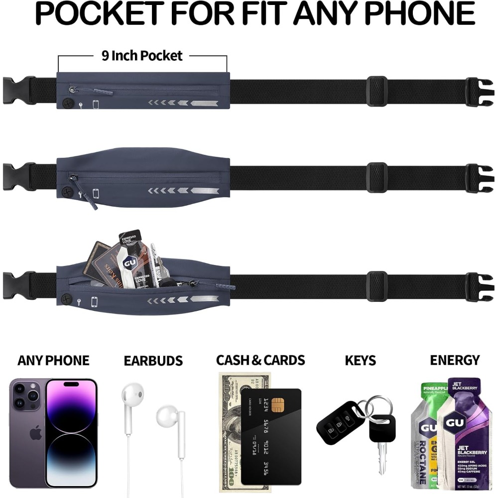 Slim Running Belt for Women Me - Running Gear In The Dark 评论和价格
