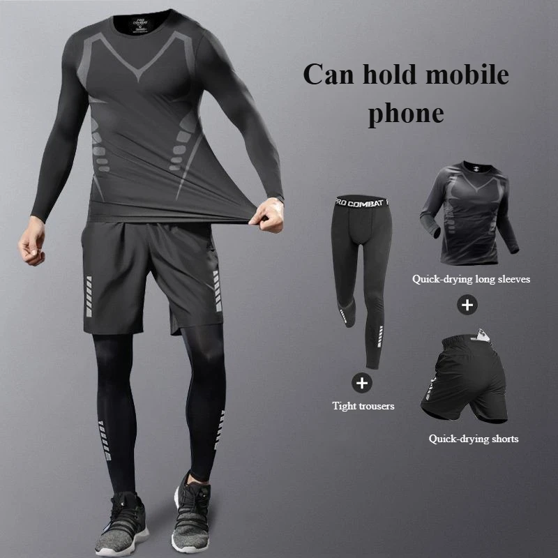Tights men sports suit gym man - Running Gear Youth 评论和价格