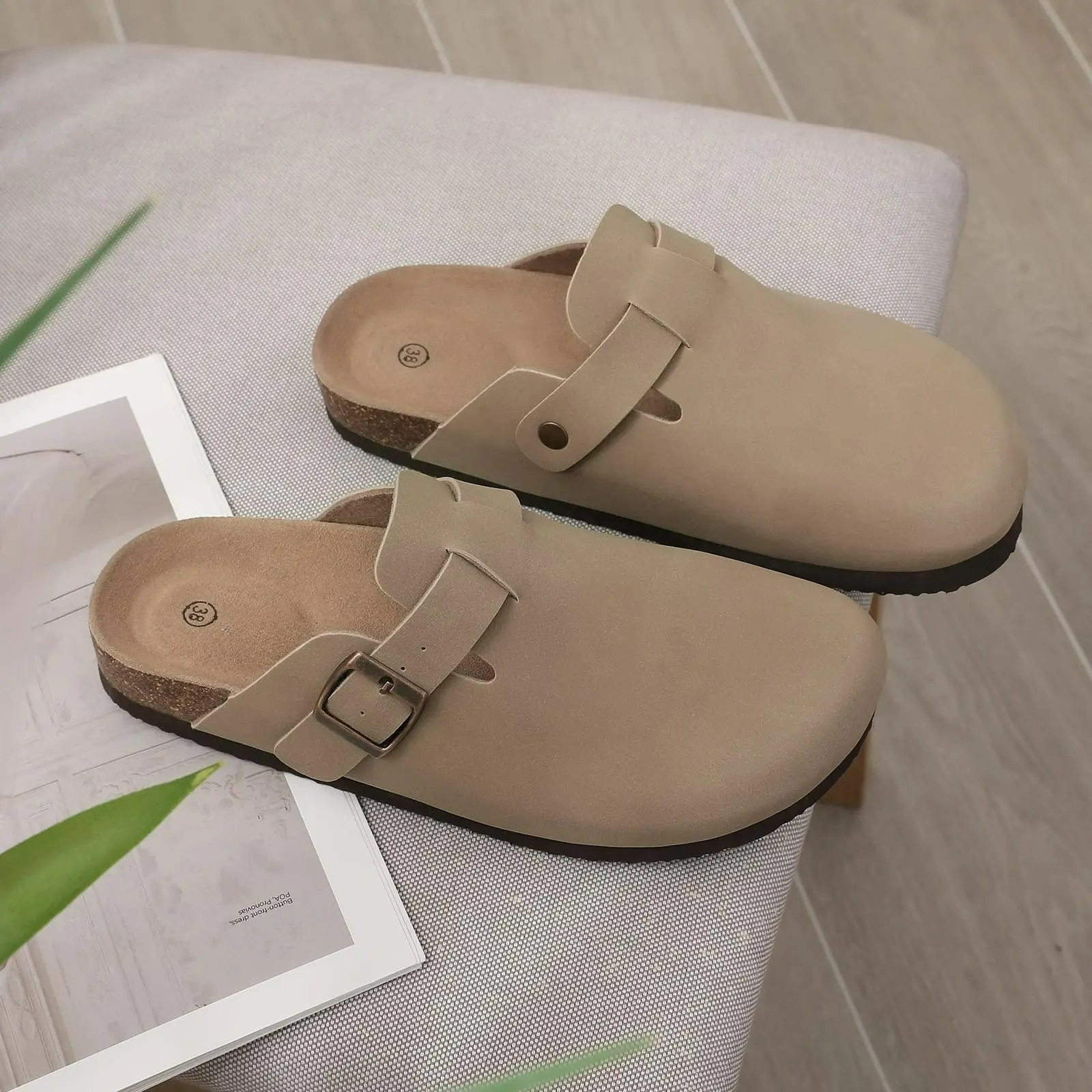 Fashion Women's Suede Mules Sl - Insole Arch Support 评论和价格