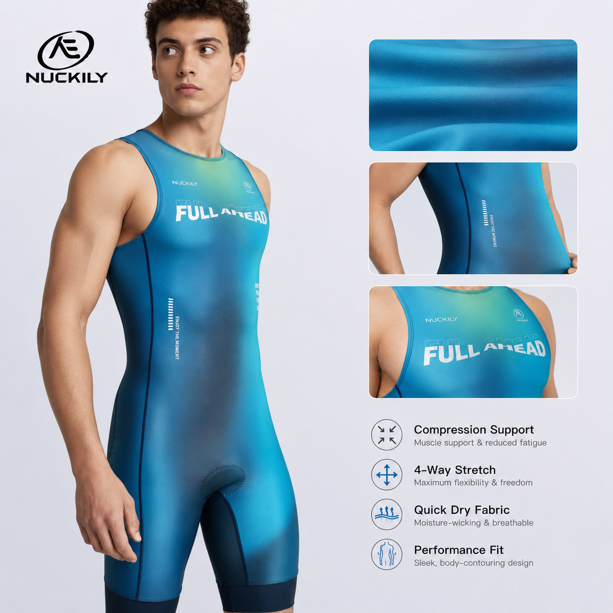 NUCKILY Triathlon Suit Sleevel - Running Gear Youth 评论和价格