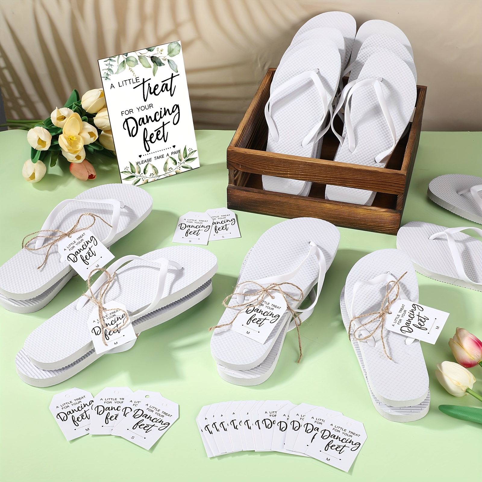 25pcs Bulk Wedding Flip Flops  - Insole Arch Support 评论和价格