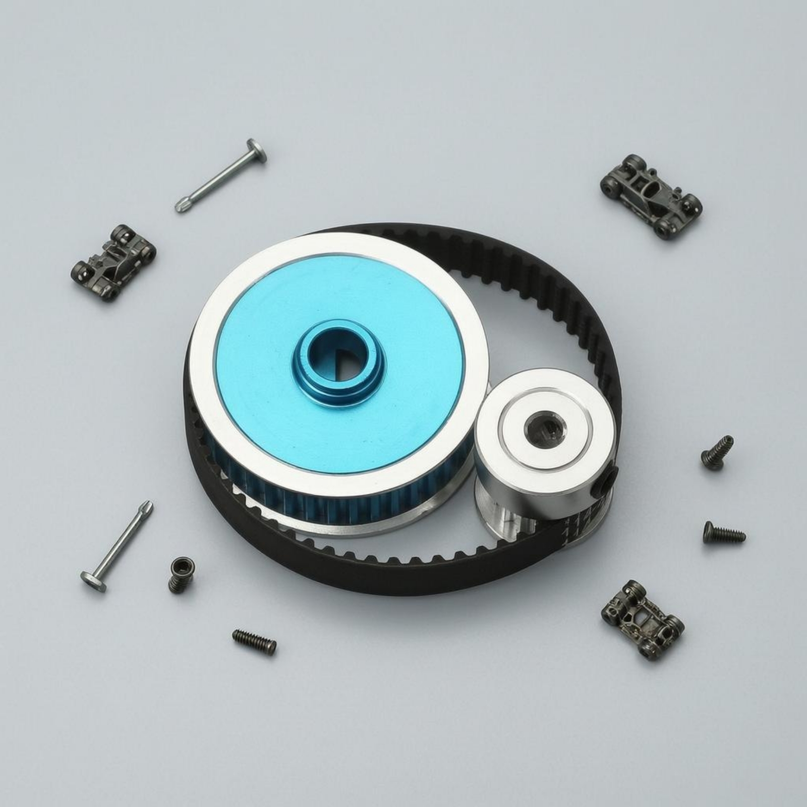 TT02 Belt Drive Blue Anodized  - Running Gear In A Car 评论和价格