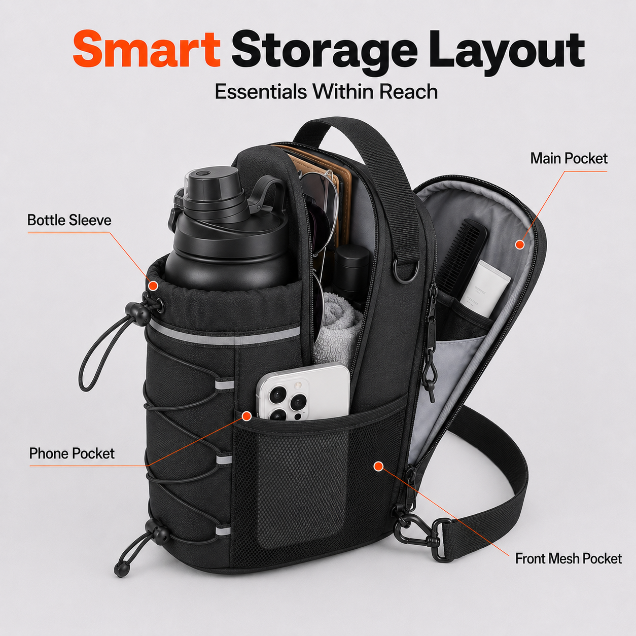 Magnetic Gym Bottle Bag Water  - Running Gear Holder 评论和价格