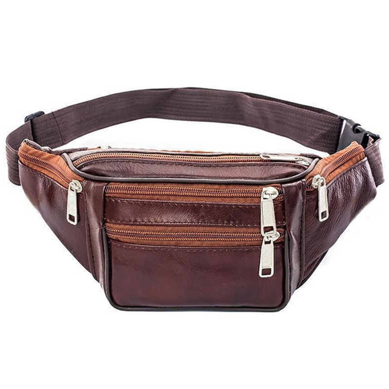 Leather Men Waist Chest Bag Th - Running Gear Holder 评论和价格